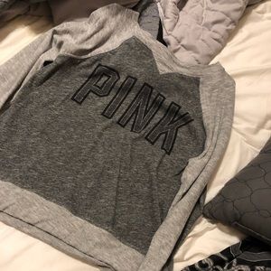 Grey pink shirt!